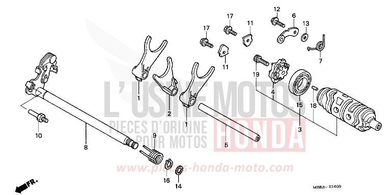 SCHALTTROMMEL von Varadero ABS MUTE BLACK METALLIC (NH359) von 2005